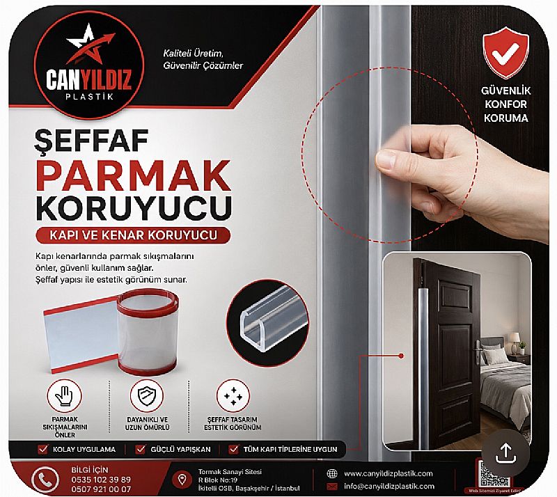 Pvc �effaf okul kap� parmak s�k��ma �nleyici